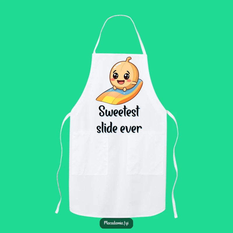Funny Macadamia Nut Rainbow Apron - Googly Eye Nut Kitchen Fun Gift