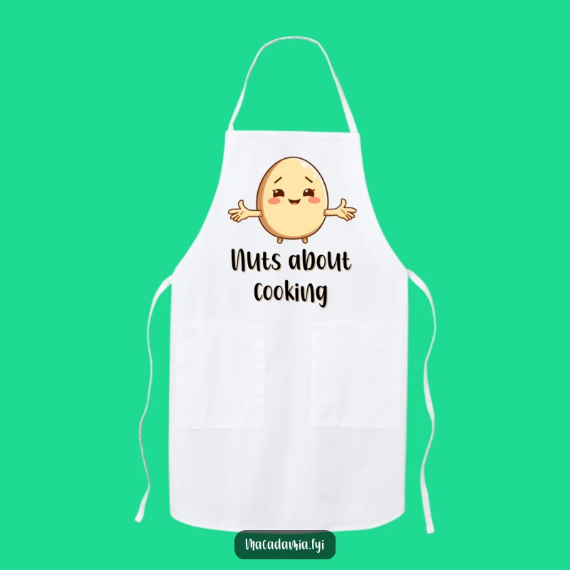 Funny Macadamia Nut Shrug Apron - Cook Up Some Laughs in Style!