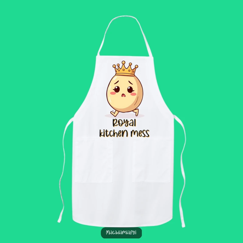 Funny Royal Nut Trip Apron - Surprise Macadamia Crown Chef Gift