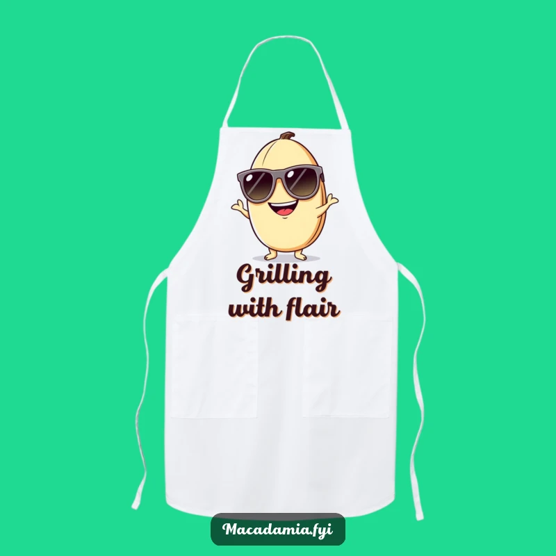 Funny Macadamia Nut Sunglasses Apron: Cook Up Some Cool Fun!