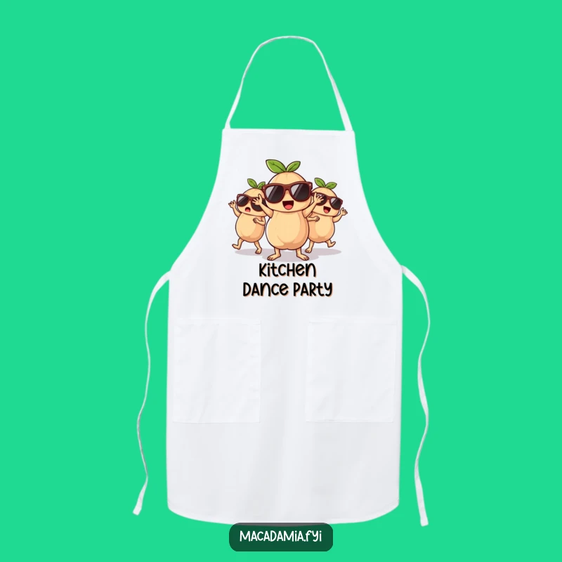Funny Dancing Macadamia Nuts Apron - Kitchen Party Fun Gift for Cooks
