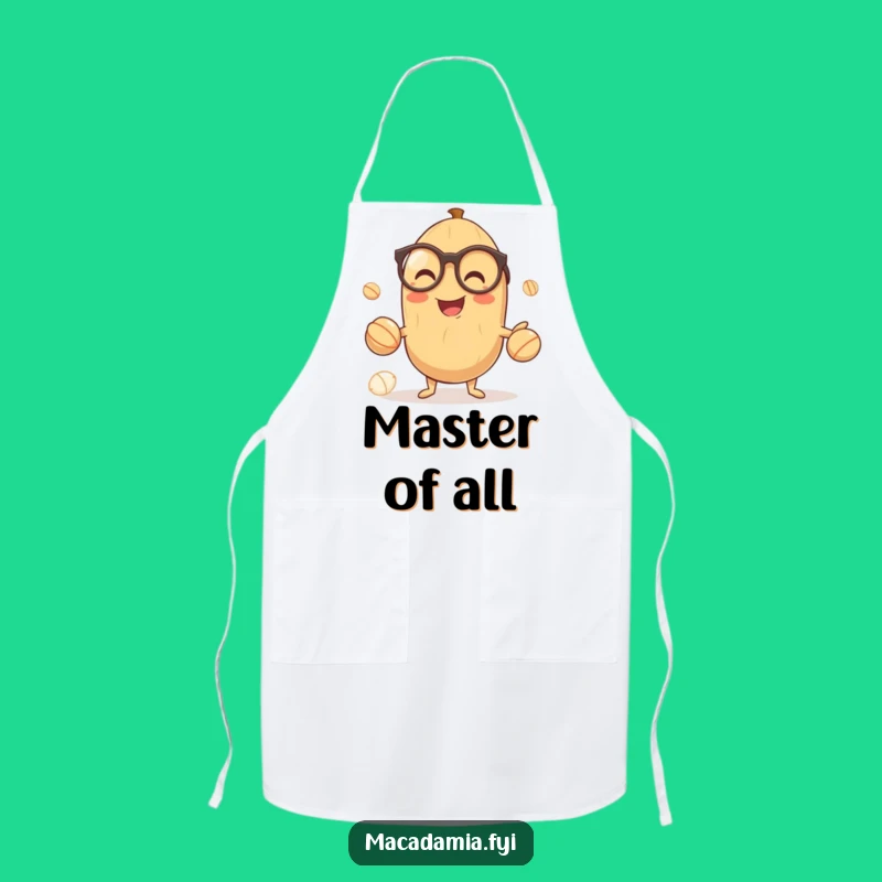 Funny Nutty Apron: Kitchen Smarts with a Juggling Macadamia Nut, Perfect Chef's Gift