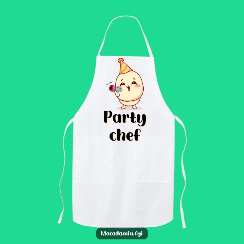 Funny Macadamia Nut Chef Apron: Festive Party Host Funny Gift