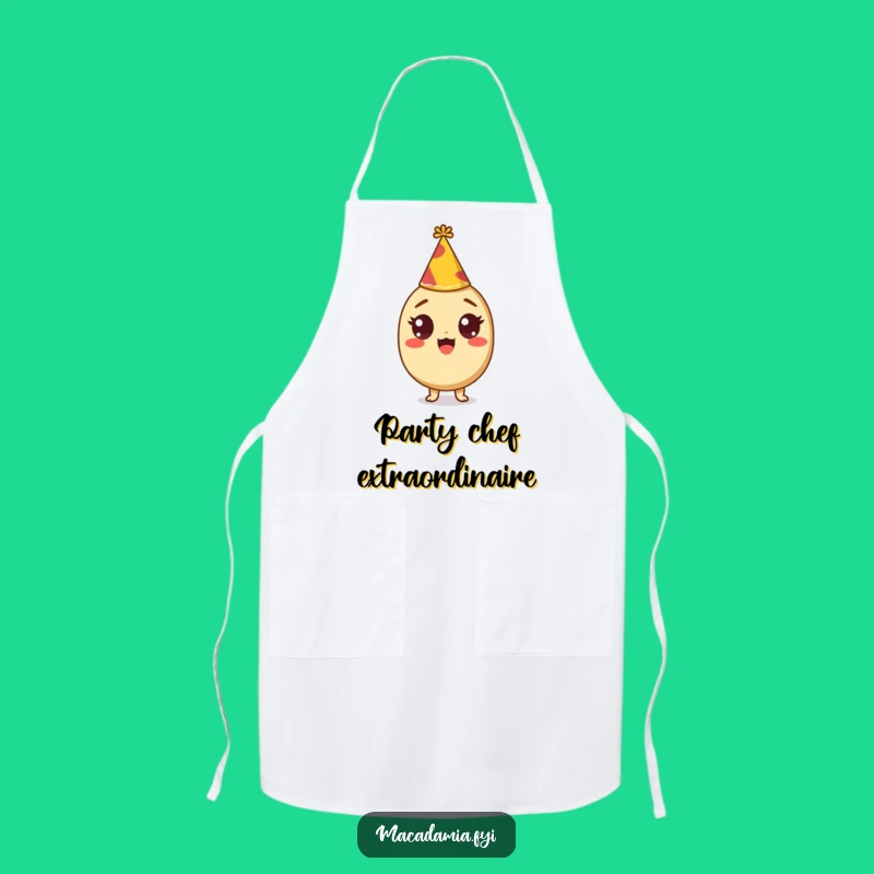 Funny Party Chef Apron: Excited Nut Celebrationwear, Great Funny Gift