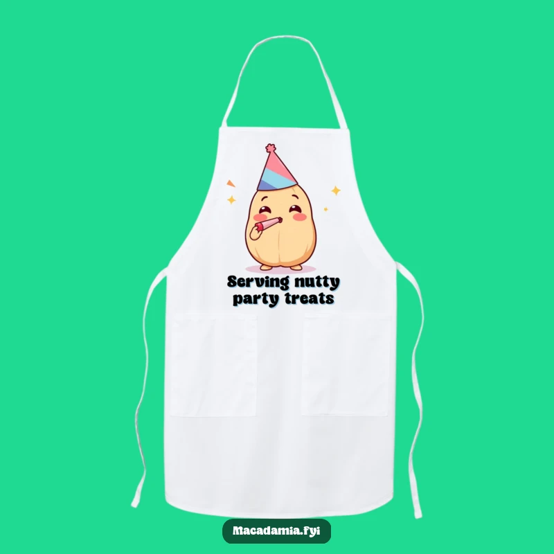 Funny Kawaii Macadamia Nut Party Apron: Cook Up Fun in the Kitchen
