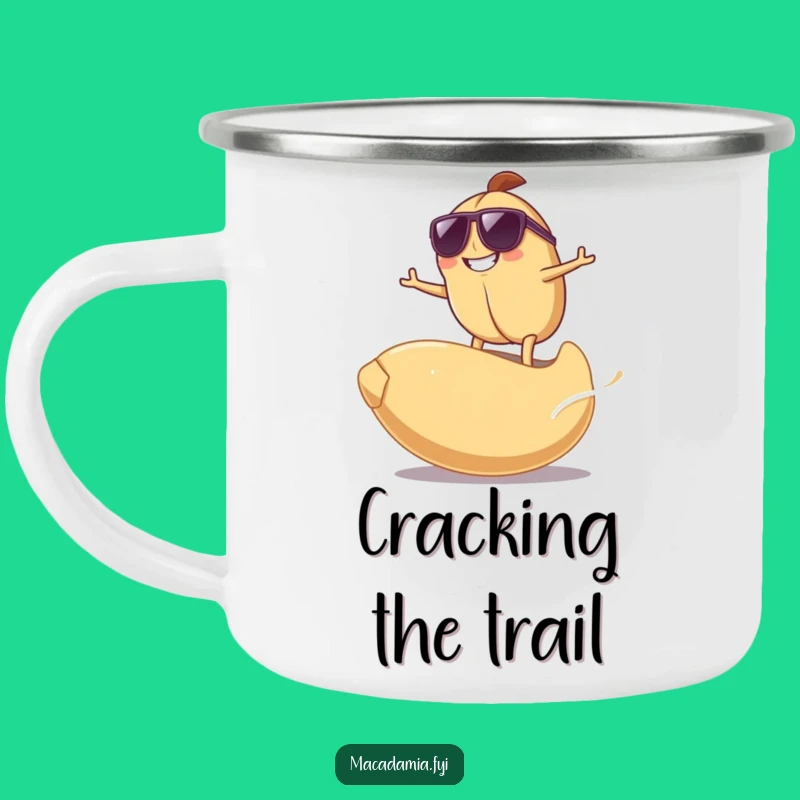 Funny Surfing Nut Camping Mug - Adventure with Nutty Coolness!