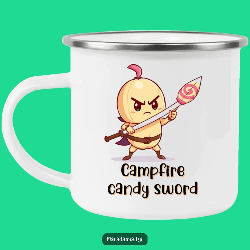 Funny Brave Nut Camping Mug - Lollipop Sword Warrior Outdoor Gift