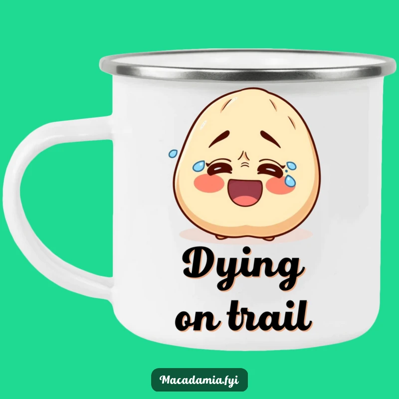 Funny Laughing Macadamia Nut Camping Mug - Outdoor Giggles Drinkware