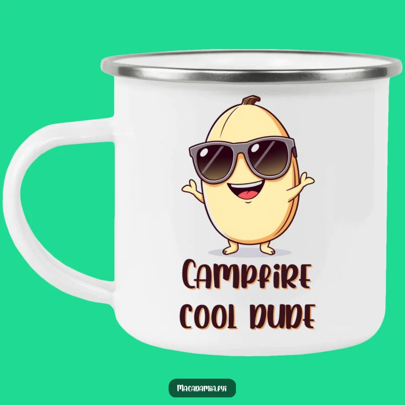Funny Macadamia Nut Sunglasses Camping Mug: Cool Sips On the Go!