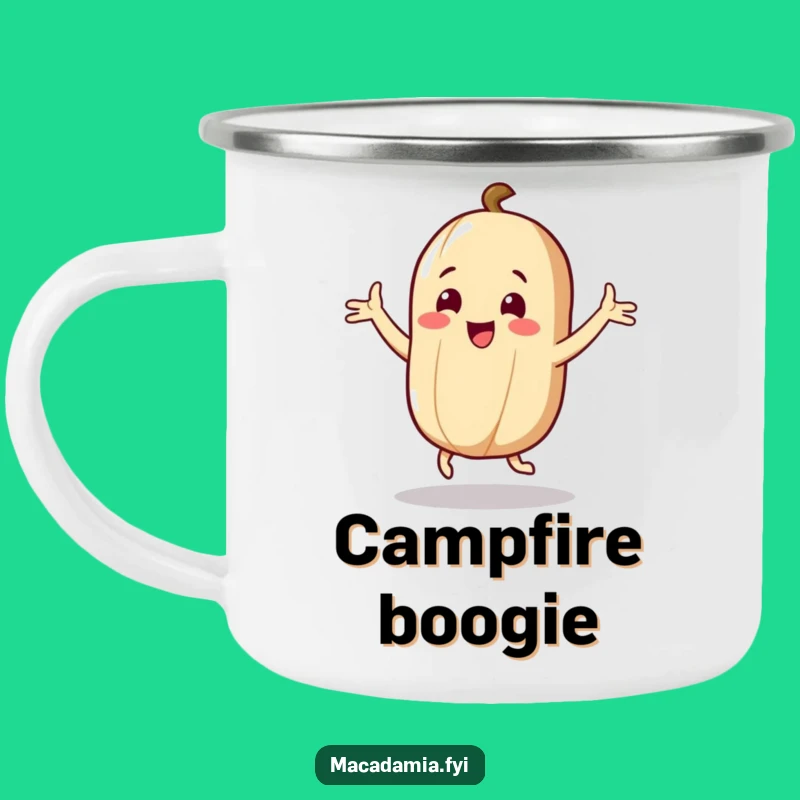 Funny Nut Camping Mug: Durable & Hilarious Companion for Dancing Campers