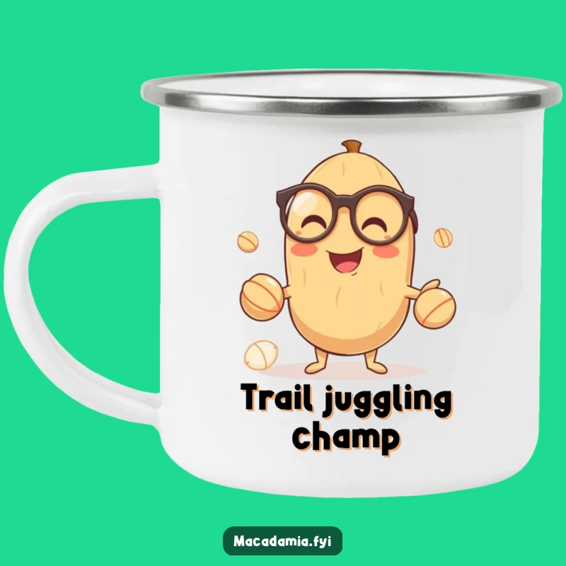 Funny Nutty Camping Mug: Smart Juggling Nut for Your Outdoor Adventures, Gift