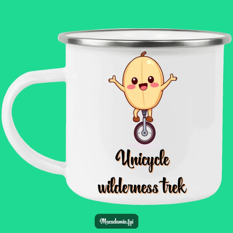 Funny Unicycling Nut Camping Mug: Adventure Fuel for the Trail, Perfect Gift