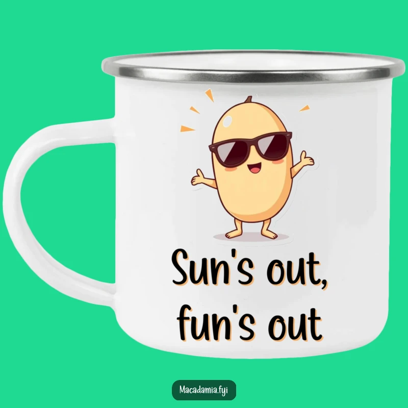 Funny Kawaii Macadamia Nut Dance Camping Mug - Cool Outdoor Celebration