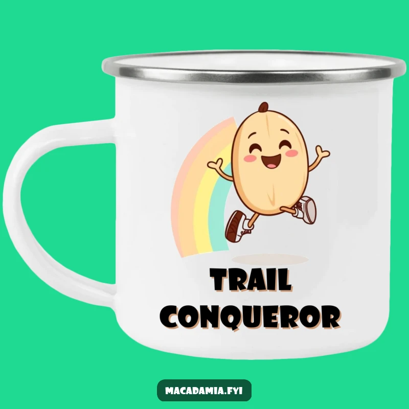 Funny Macadamia Nut Rainbow Jogging Camping Mug: Fuel Adventures with Joy