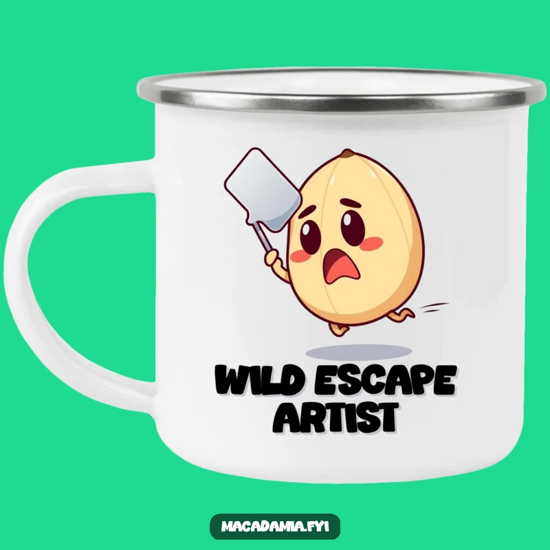 Funny Escaping Nut Camping Mug: Survival Story, Rugged Funny Gift