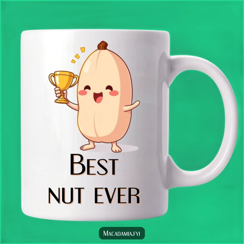 Funny Macadamia Nut Trophy Mug: Nutty Winner’s Champion Funny Gift