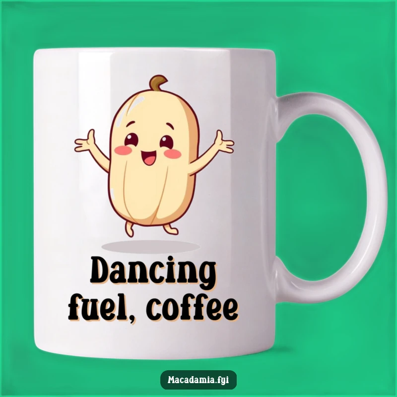 Funny Nut Mug: Joyful Dance & Hilarious Macadamia Nut Gift