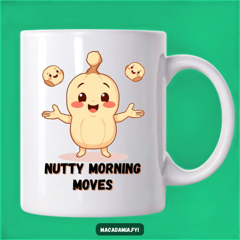 Funny Macadamia Nut Juggler Mug: Nutty Skill Design, Perfect Funny Gift