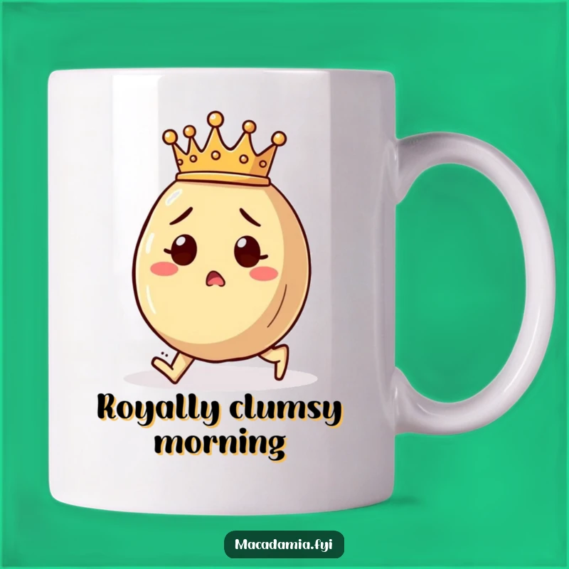 Funny Royal Nut Trip Mug - Surprised Macadamia King/Queen Funny Gift