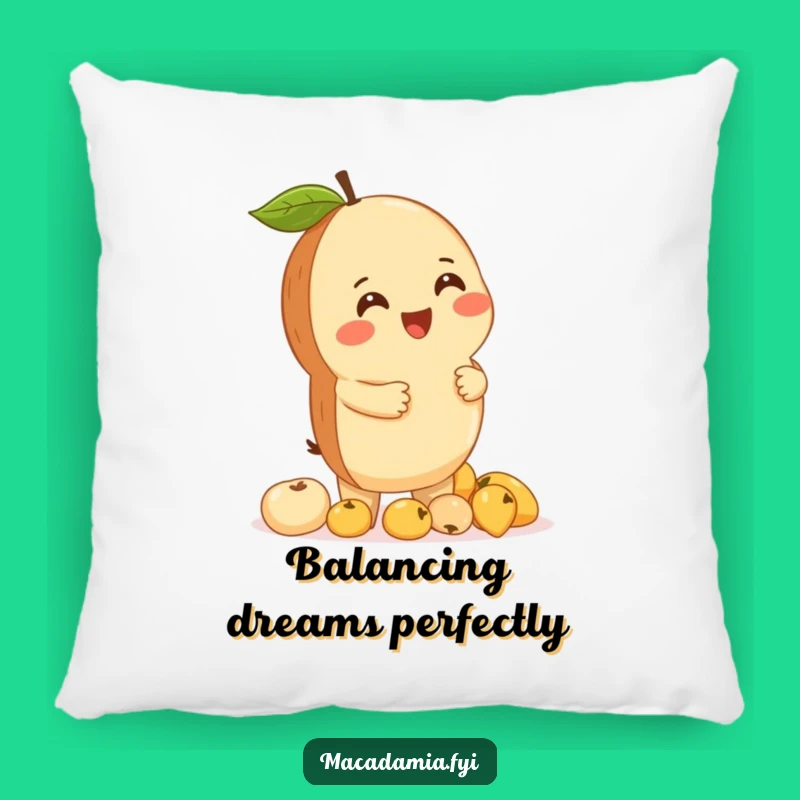 Funny Macadamia Nut Fruit Balance Pillow: Cuddle Up with Giggles for Hilarious Comfort