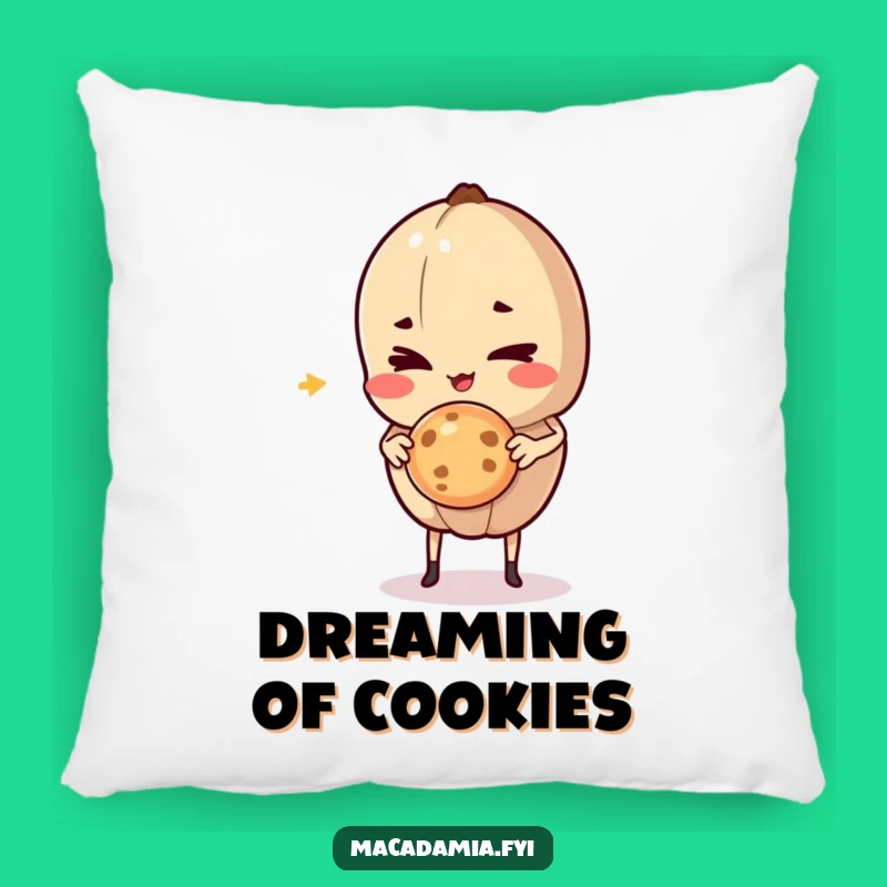 Funny Macadamia Nut Cookie Pillow: Cozy Mischievous Treat Cushion