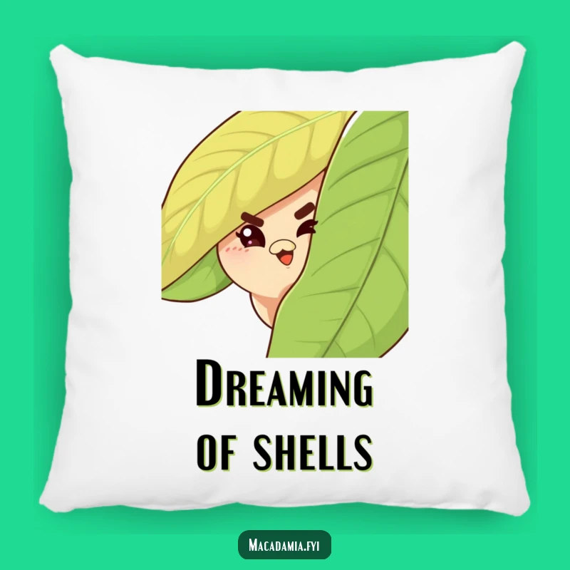 Funny Macadamia Nut Wink Pillow: Cozy Mischief for Your Couch, Sweet Funny Gift