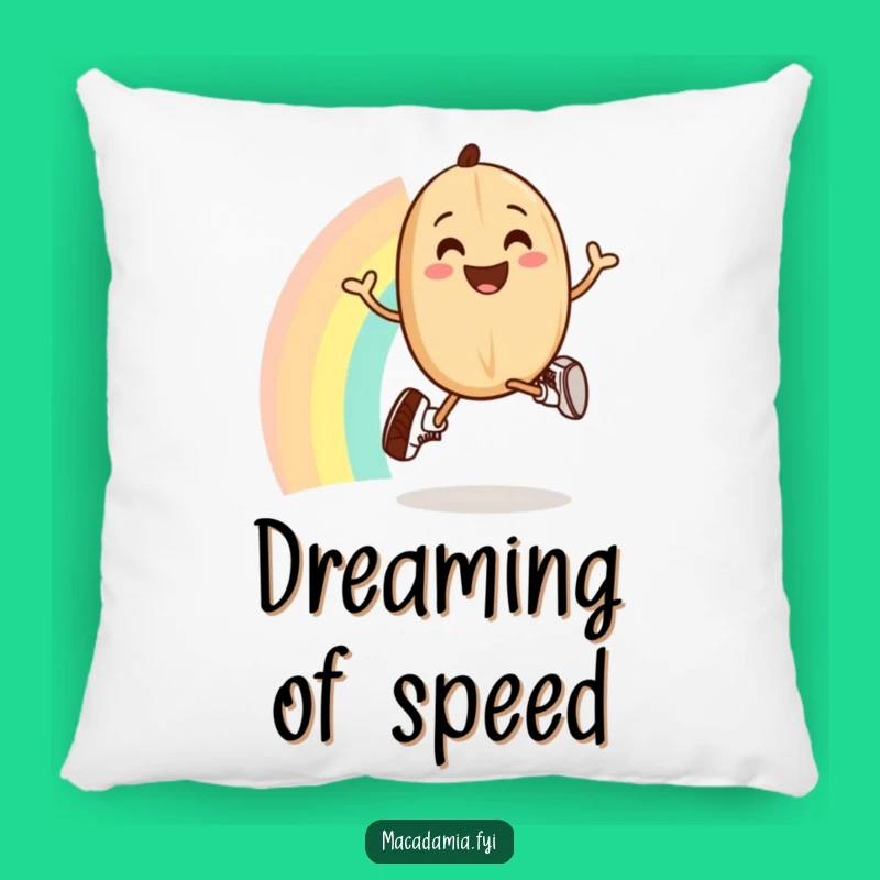 Funny Macadamia Nut Rainbow Jogging Pillow: Cozy Comfort with a Smile