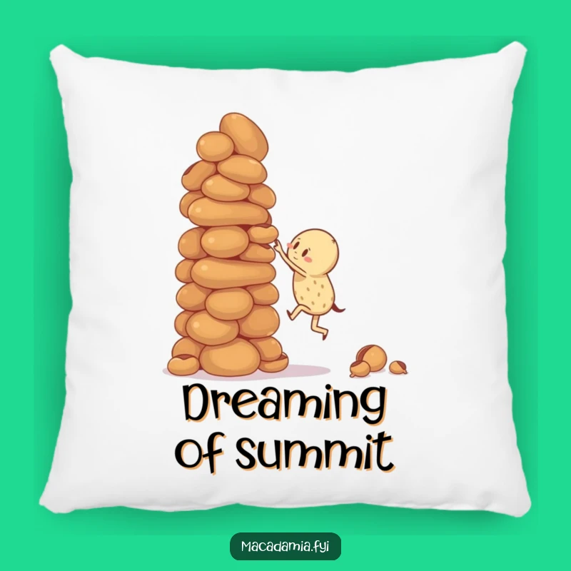Funny Nut Climber Pillow: Wobbly Stack Comfort, Perfect Funny Gift Accent