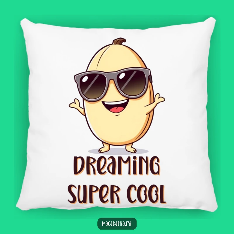 Funny Macadamia Nut Sunglasses Pillow: Lounge in Comfy Coolness