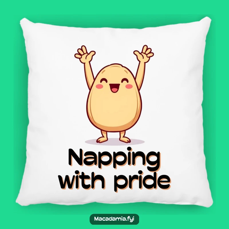 Funny Dancing Nut Pillow: Cozy Celebration, Joyful Macadamia, Sweet Funny Gift