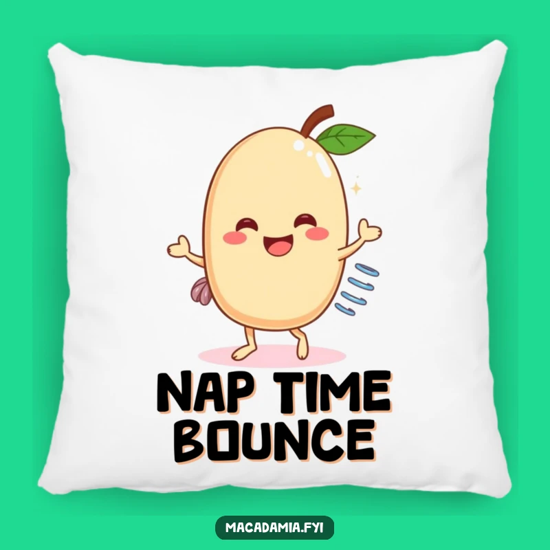 Funny Macadamia Nut Dancer Pillow: Cozy Up with a Sprung Nut Doing a Hilarious Dance, Perfect Funny Gift
