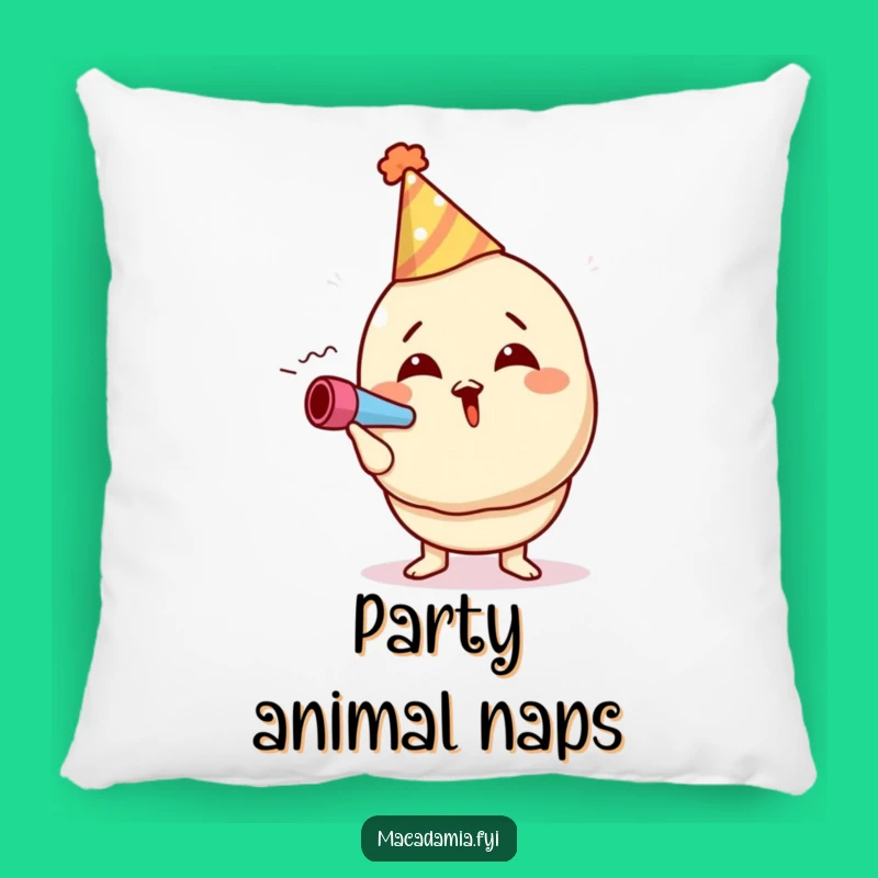 Funny Macadamia Nut Party Pillow: Cozy Celebration Cushion Funny Gift