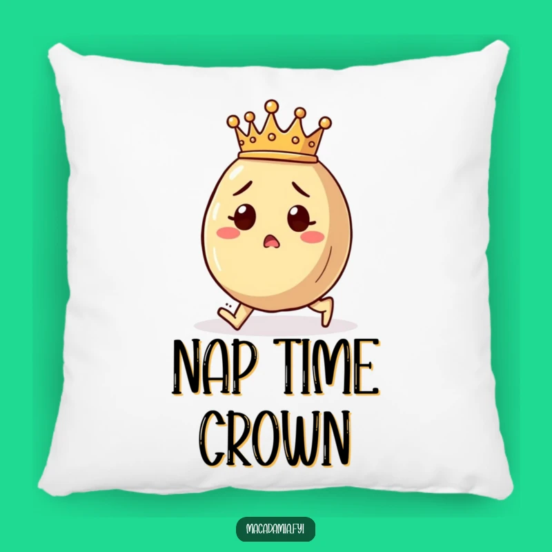 Funny Royal Nut Trip Pillow - Surprise Macadamia Crown Cozy Gift