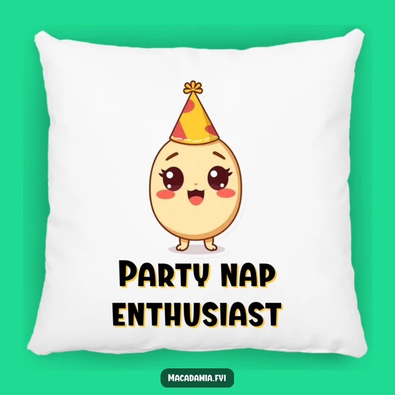 Funny Party Nut Pillow: Excited Macadamia Comfort, Perfect Funny Gift Accent