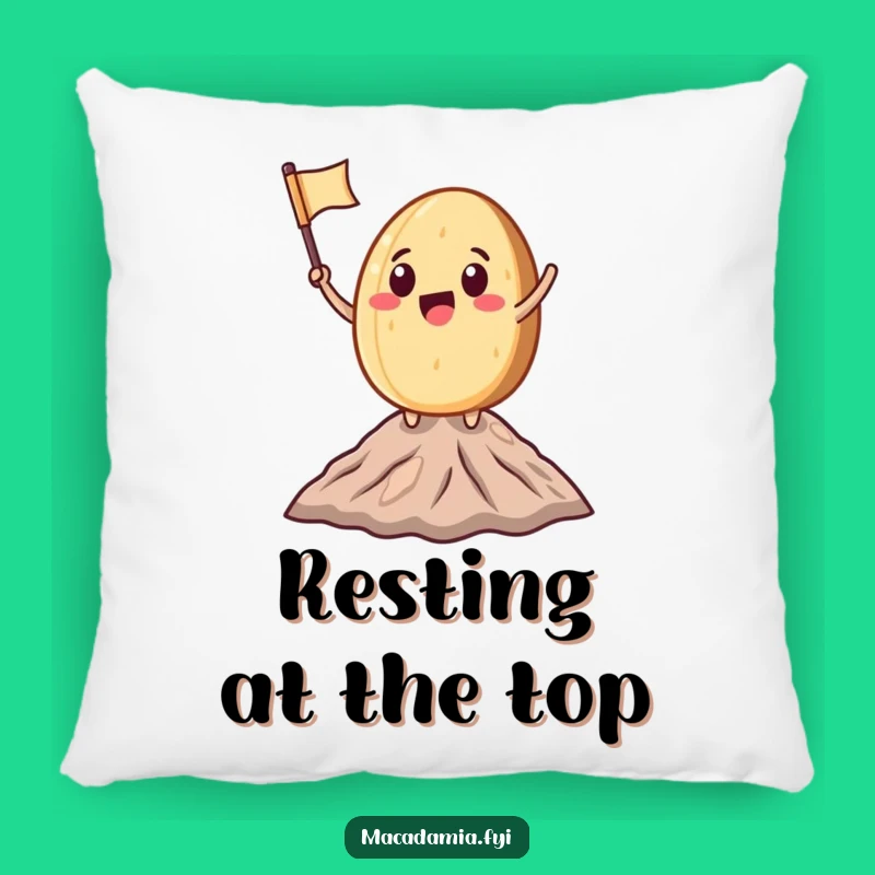 Funny Macadamia Nut Climbing Pillow: Cozy Peak Achiever Cushion