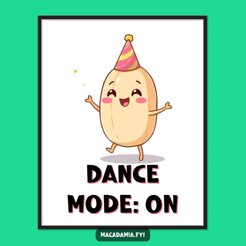 Funny Macadamia Nut Dance Digital Art: Instant Celebration for Your Walls!