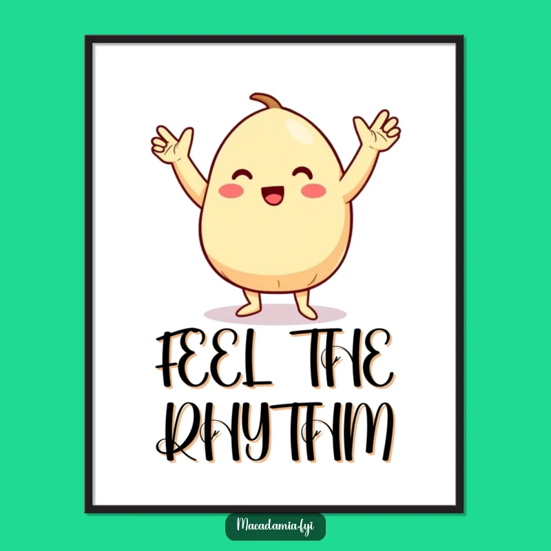 Funny Macadamia Nut Dance Digital Art: Energetic Decor for Dance Lovers