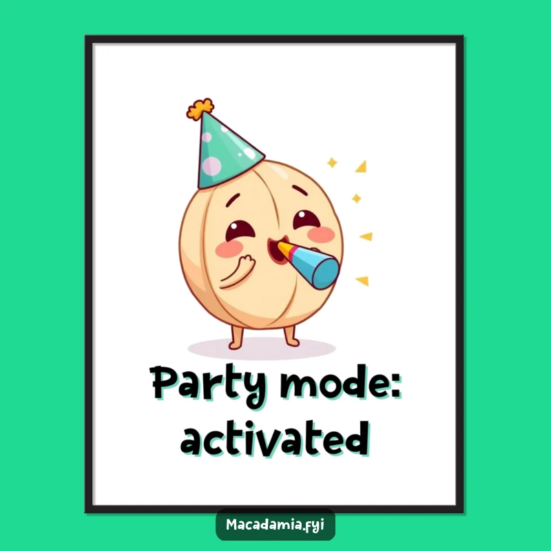 Funny Macadamia Nut Digital Art: Instant Hilarious Nut Blowing Noisemaker Download for Fun Decor