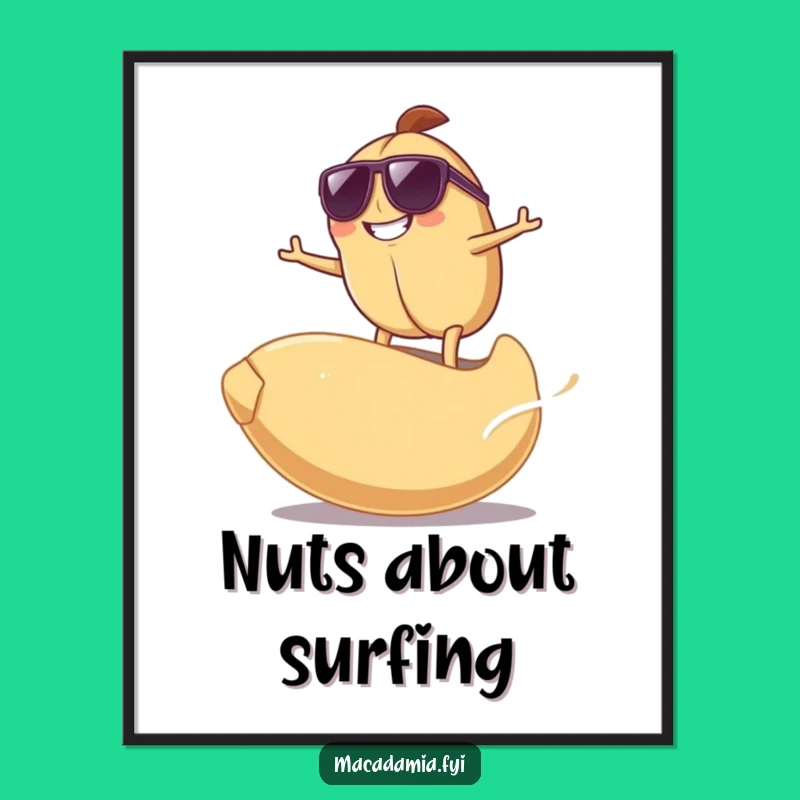 Funny Surfing Nut Digital Art - Instant Coolness & Humor!