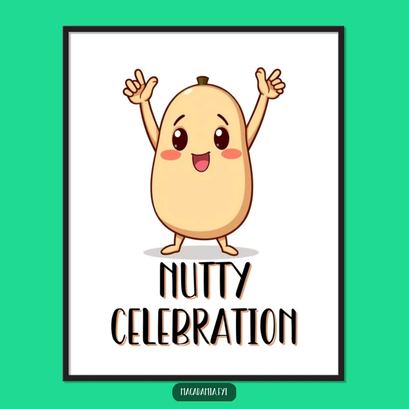 Funny Nutty Dance Digital Art: Victory Vibes for Your Walls, a Funny Gift