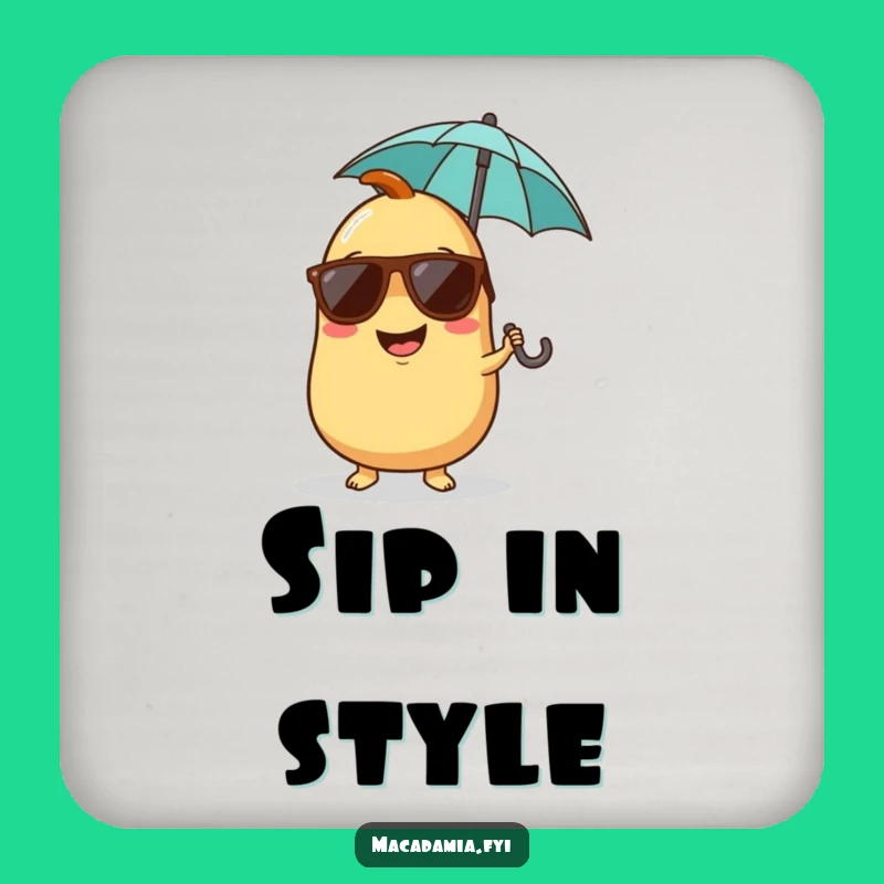 Funny Giggling Nut Coaster – Tropical Protection Funny Gift