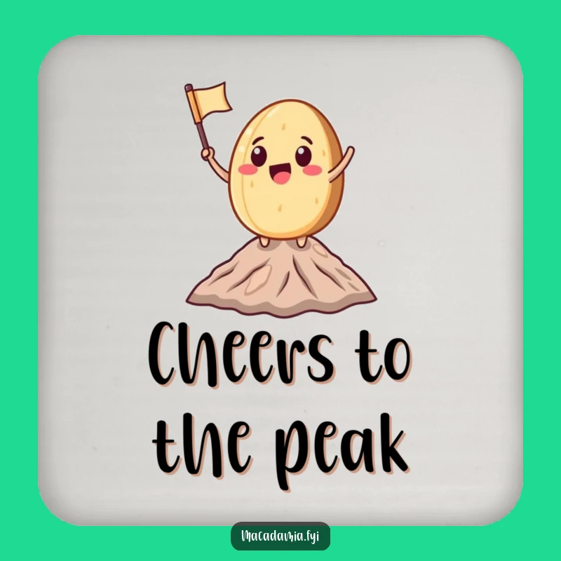 Funny Macadamia Nut Climbing Drink Coaster: Peak Protection for Tables