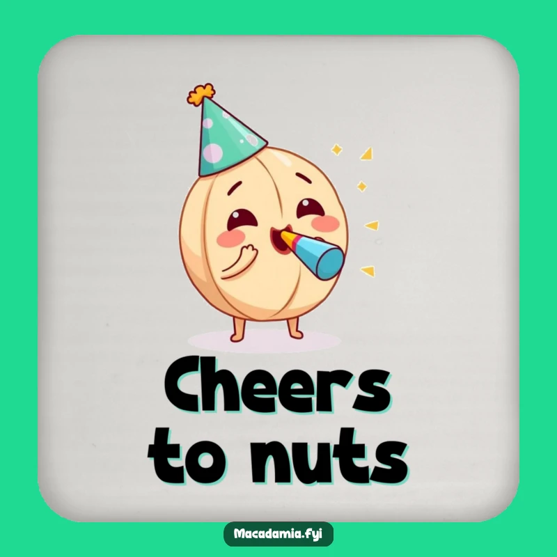 Funny Macadamia Nut Coaster Set: Protect Surfaces with these Hilarious Nut Blowing Noisemaker Gifts