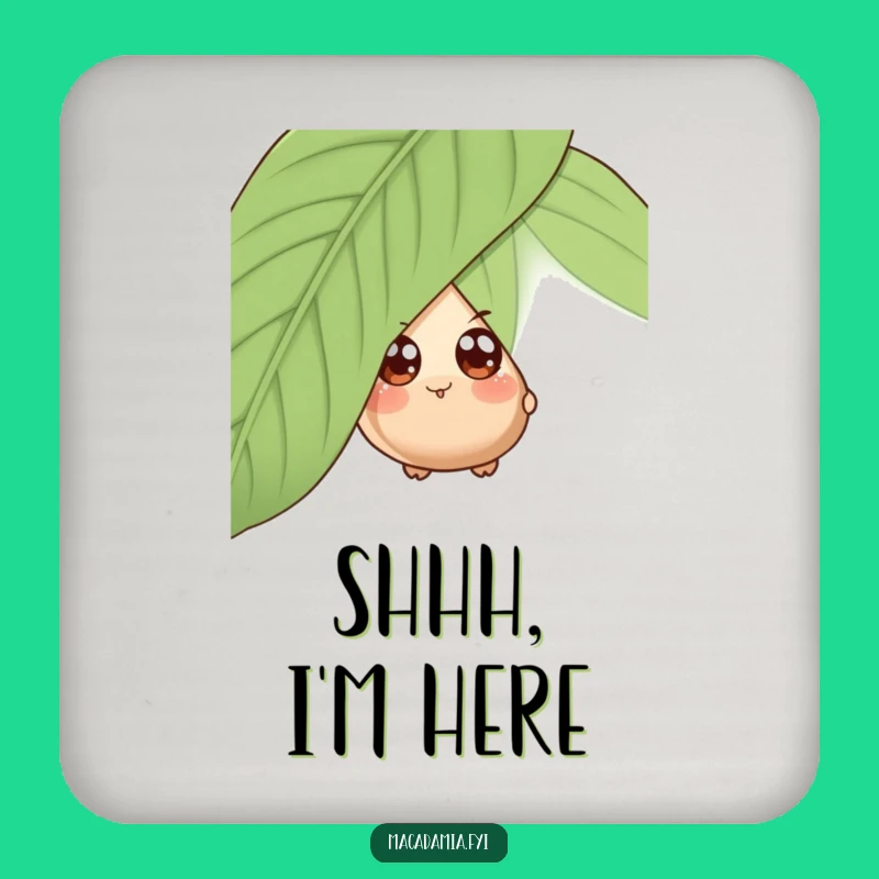 Funny Nutty Leaf Peek Coaster: Protect Surfaces with Playful Charm