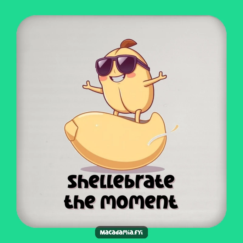 Funny Surfing Nut Coasters - Protect Surfaces with Nutty Cool!