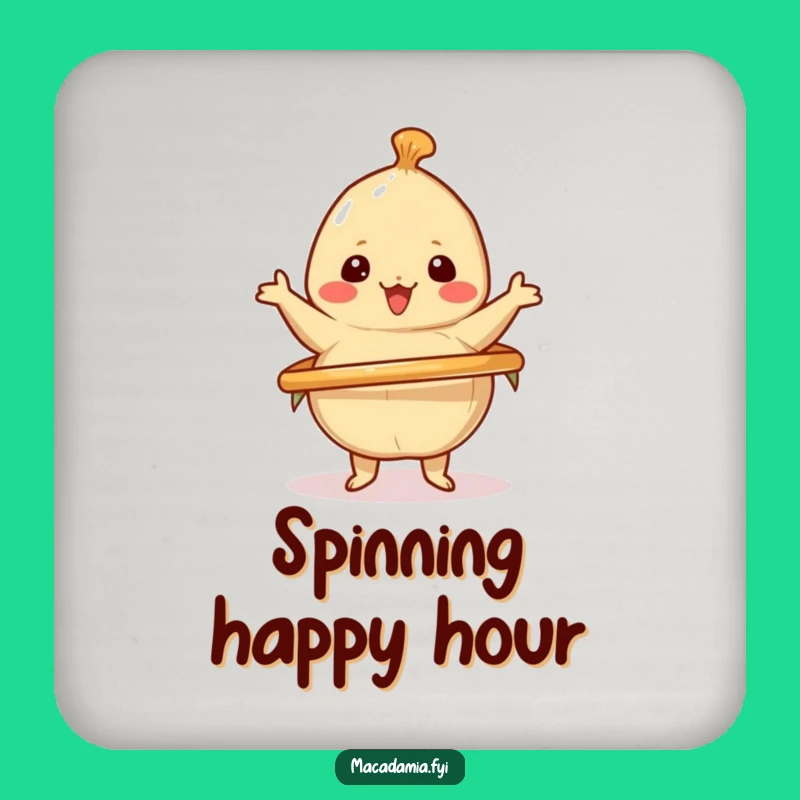 Funny Kawaii Nut Coaster: Protect Surfaces with Hoop Style, Humorous Cute Decor
