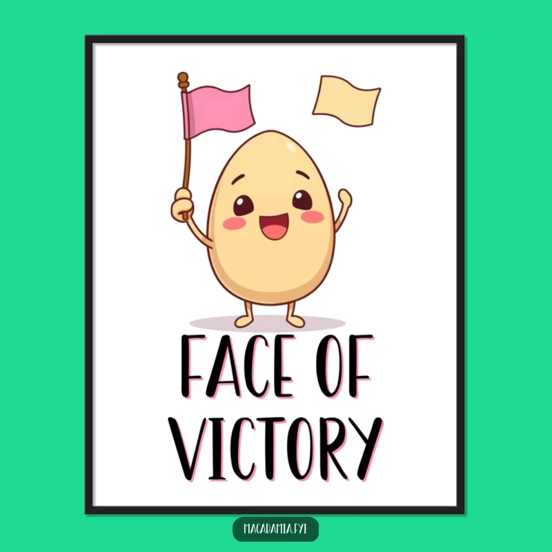 Funny Victory Nut Poster: Whimsical Wall Art for Celebratory Spaces