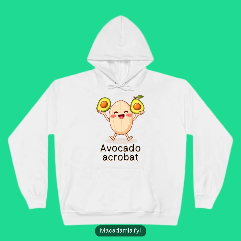 Cozy Funny Nutty Avocado Juggler Hoodie: Warmth and Whimsy Gift