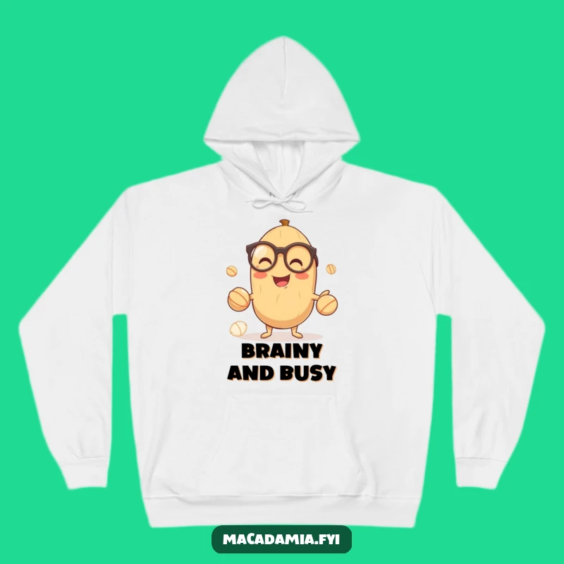 Funny Nutty Hoodie: Cozy Warmth with a Smart Juggling Macadamia Nut, Perfect Gift