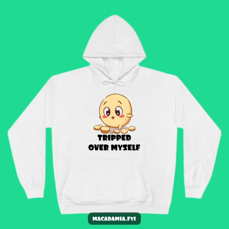 Funny Macadamia Nut Tripping Hoodie: Cozy Up with Humorous Mishaps.